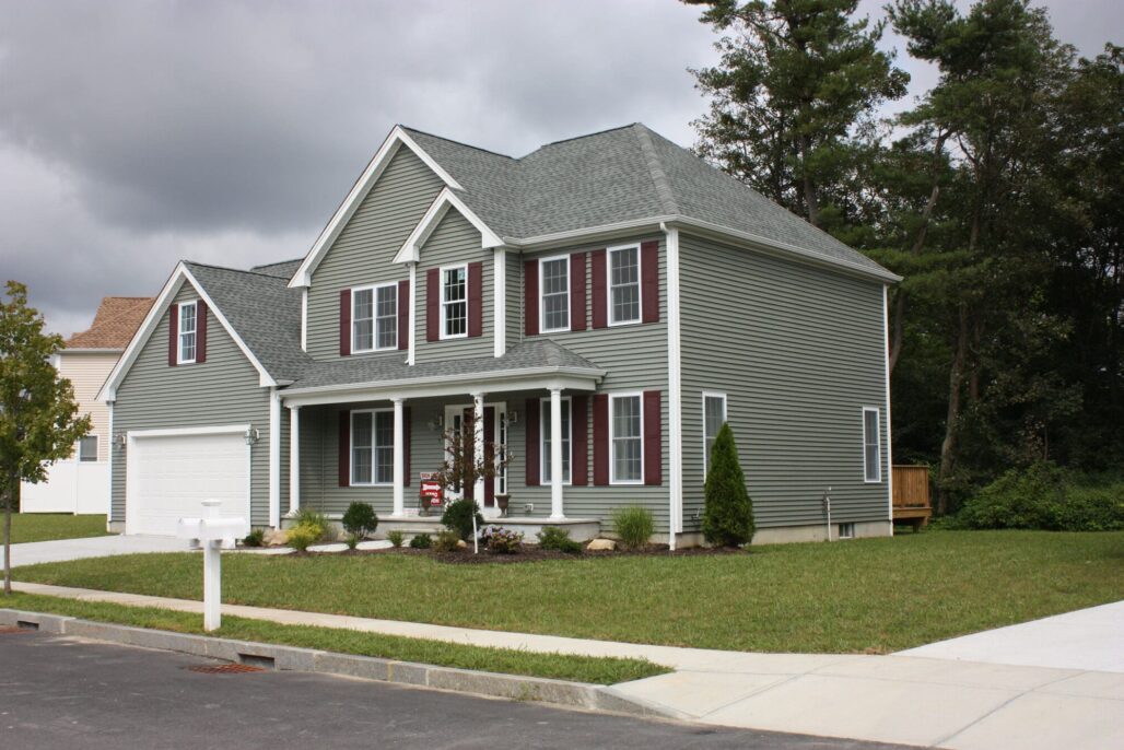 House with an updated siding replacement